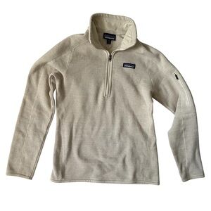 Patagonia Cream Zip Up Sweater Plush Fleece
